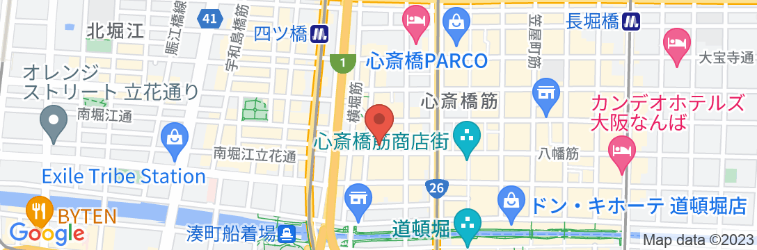 変なホテル大阪 なんばの地図