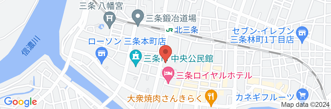 越前屋ホテル<新潟県三条市>の地図
