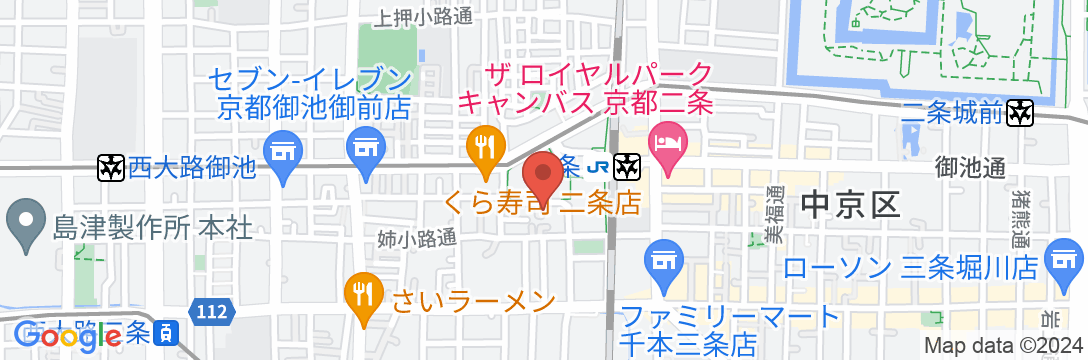 二条駅徒歩1分の和モダンホテル KODO STAY【Vacation STAY提供】の地図