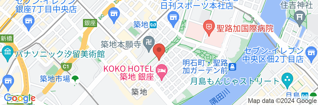 intheHood Tsukiji【Vacation STAY提供】の地図