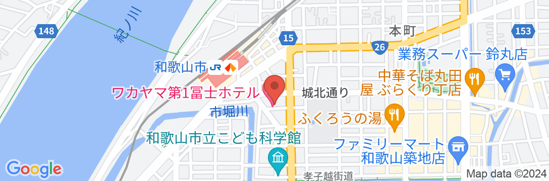 ワカヤマ第1冨士ホテルの地図