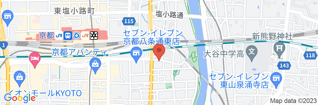 Rakuten STAY Kyoto Stationの地図