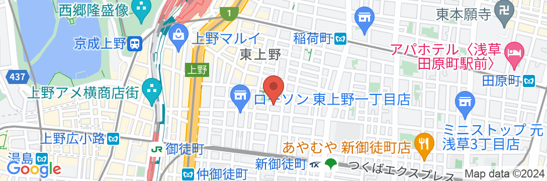 一宿旅館東上野【Vacation STAY提供】の地図