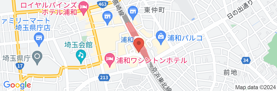 JR東日本ホテルメッツ浦和の地図