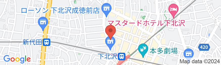 下北沢駅60秒!新宿まで7分*,渋谷まで4分*の最高立地、スタイリ【Vacation STAY提供】の地図