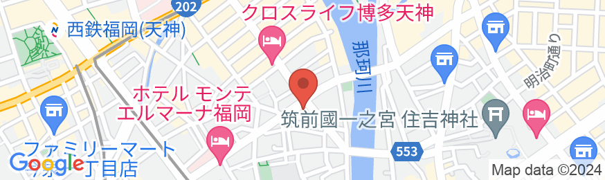 福岡ゲストハウスjikka【Vacation STAY提供】の地図