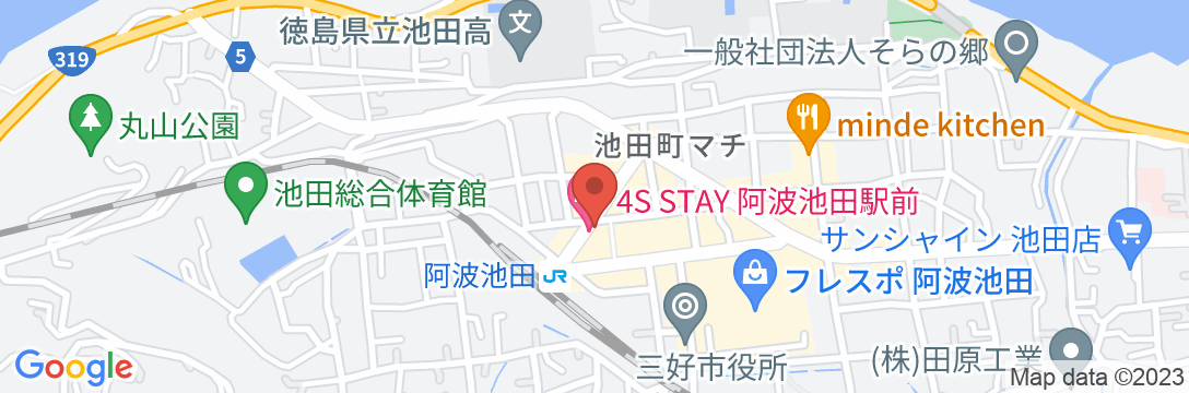 4S STAY 阿波池田駅前の地図