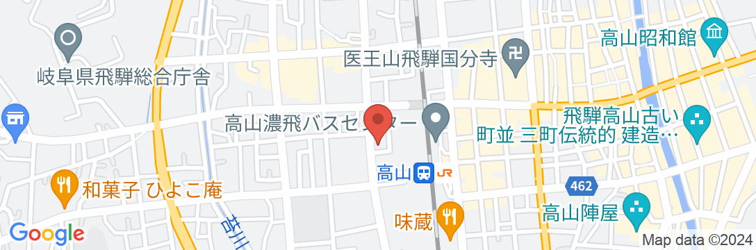 ホテル呉竹荘高山駅前の地図