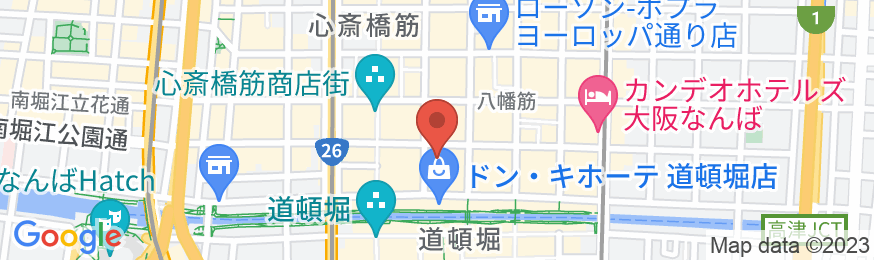ウェリナホテル Premier 心斎橋の地図