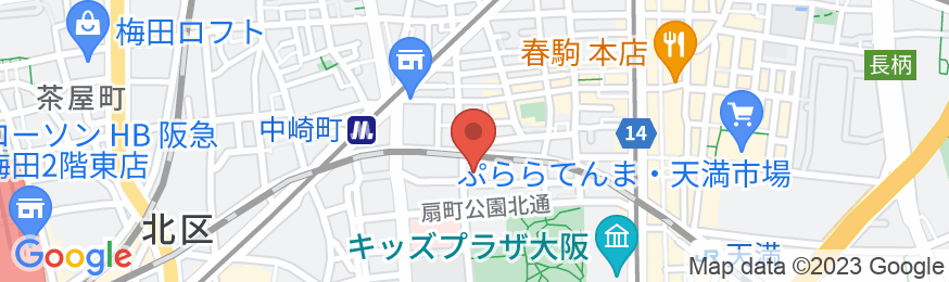 天然温泉ホテルリブマックスPREMIUM梅田EASTの地図