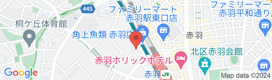 ホテルウィングインターナショナル東京赤羽の地図