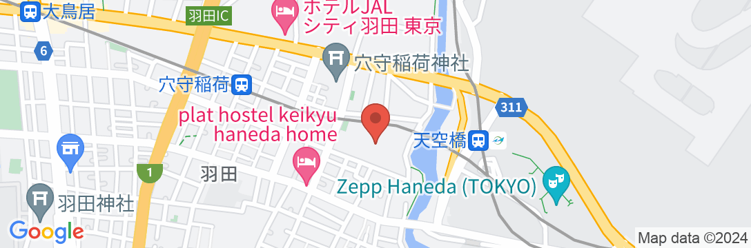 IKIDANE Cozy Hotel 羽田空港の地図