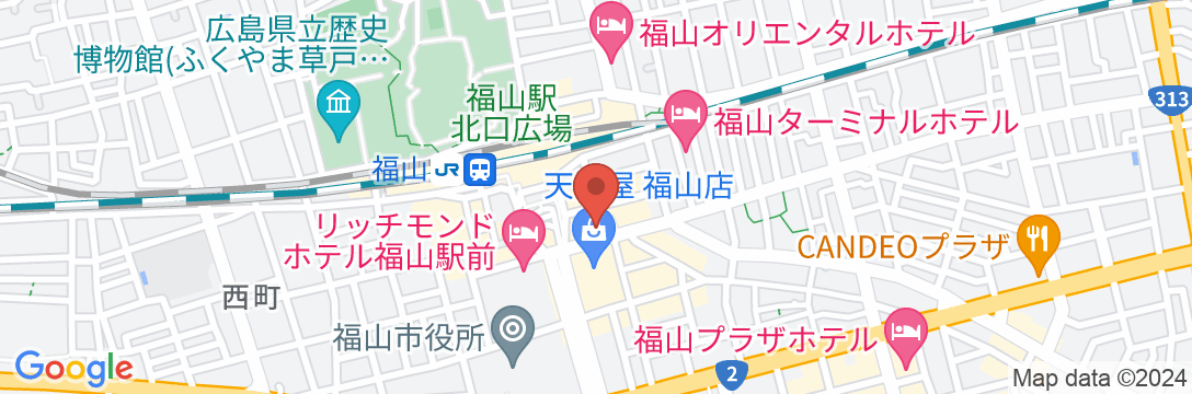 AREA INN FUSHIMICHO FUKUYAMA CASTLE SIDEの地図