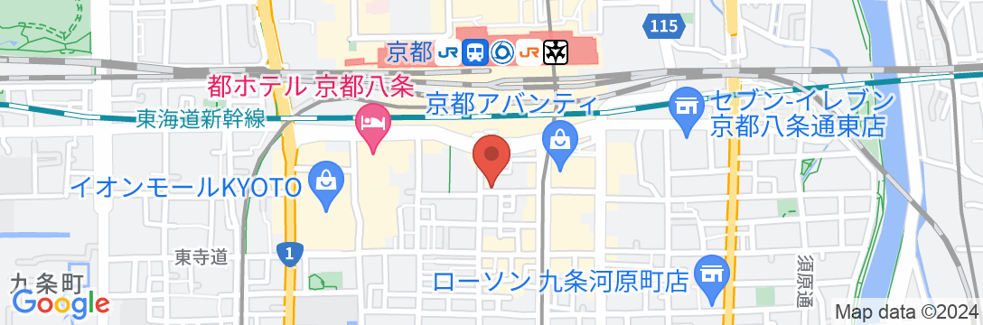 ヴィアインプライム京都駅八条口(JR西日本グループ)の地図