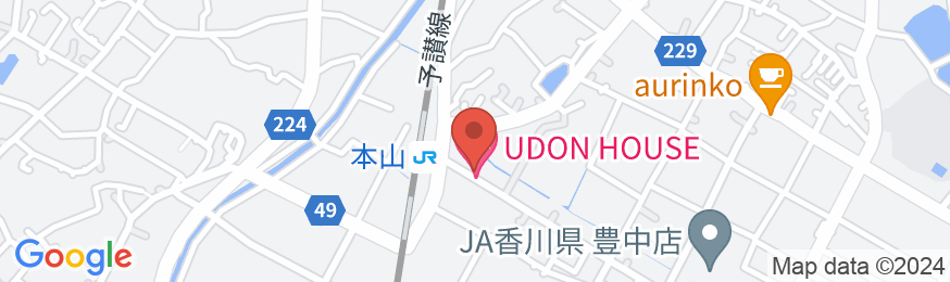 UDON HOUSEの地図