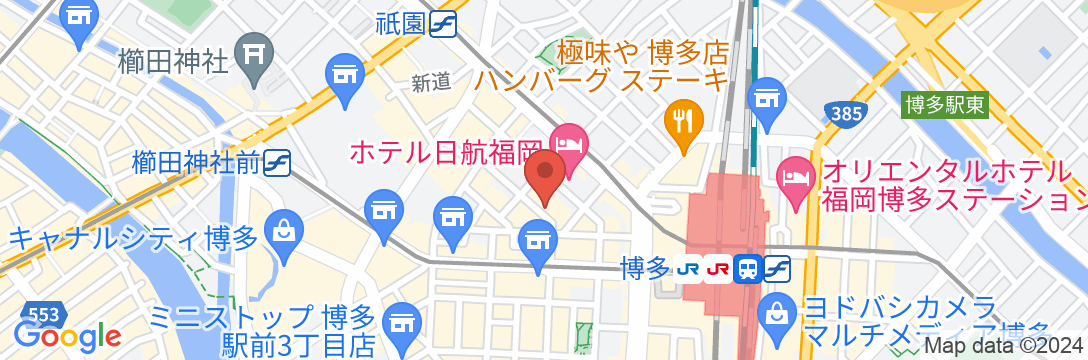 ヴィアイン博多口駅前(JR西日本グループ)の地図