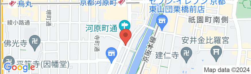 R&Bホテル京都四条河原町の地図