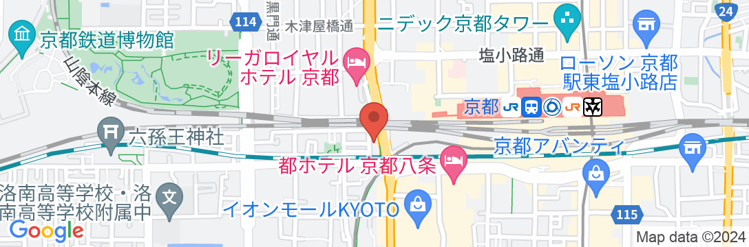 ホテルエクセレンス・京都駅西の地図
