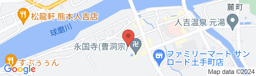 人吉温泉 おおがの宿の地図
