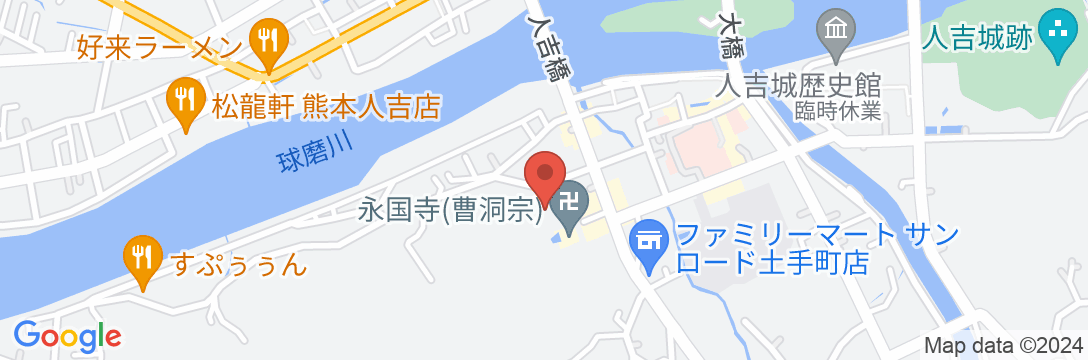 人吉温泉 おおがの宿の地図
