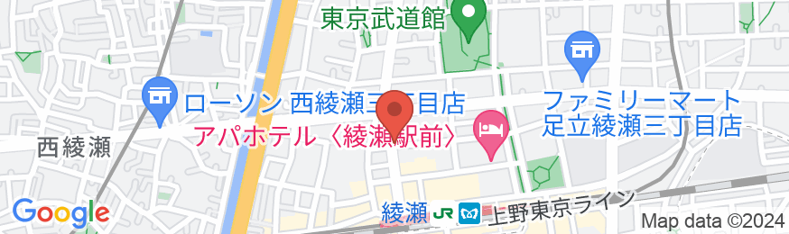 ホテルリブマックス東京綾瀬駅前の地図