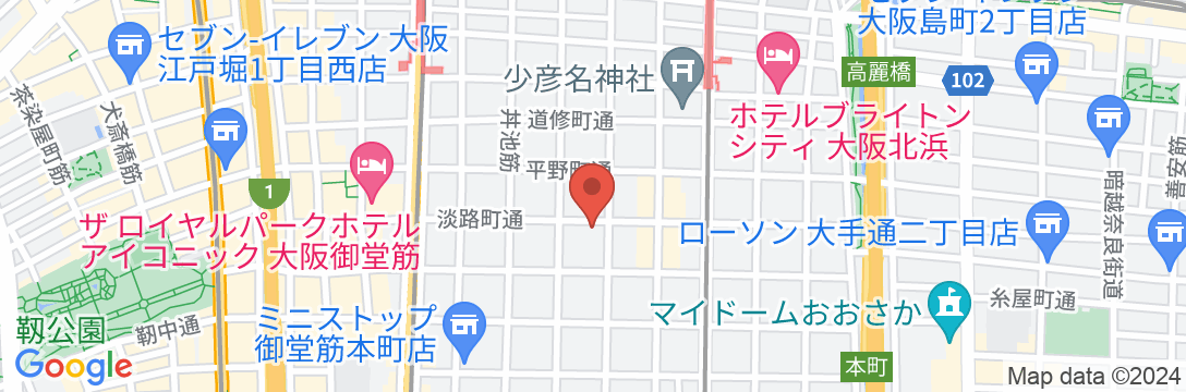 ホテルリブマックス大阪淀屋橋の地図