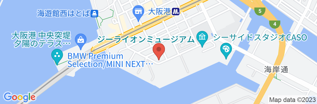 ファミリーロッジ旅籠屋・大阪港店の地図