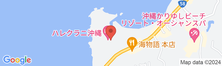 ハレクラニ沖縄の地図
