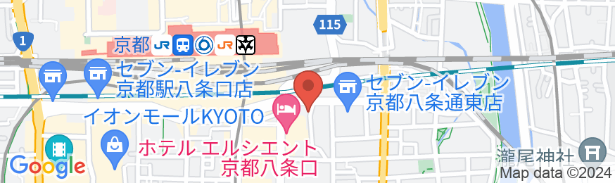 変なホテル京都 八条口駅前の地図