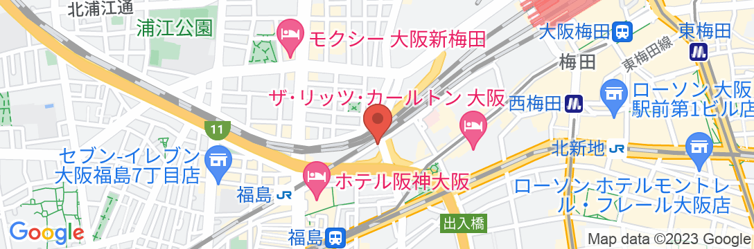 アパホテル〈大阪梅田〉の地図
