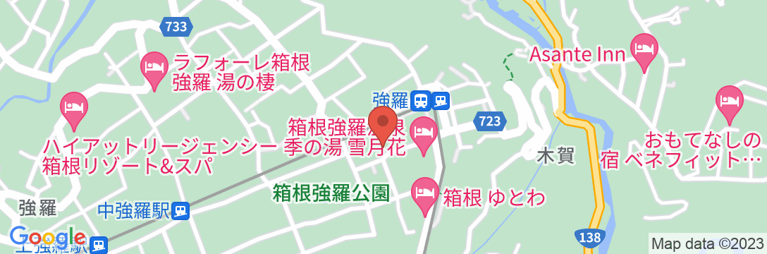 レジーナリゾート箱根雲外荘の地図