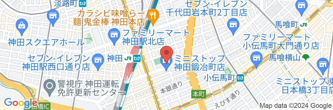 ホテルリブマックス東京神田駅前の地図