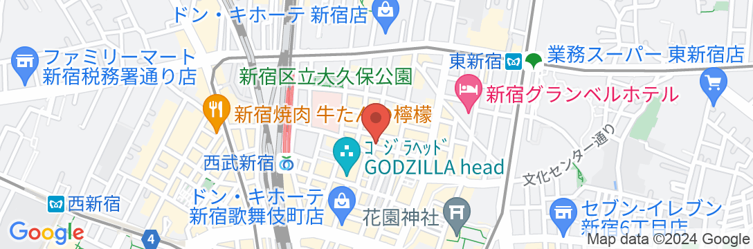 アパホテル〈新宿 歌舞伎町中央〉(全室禁煙)の地図