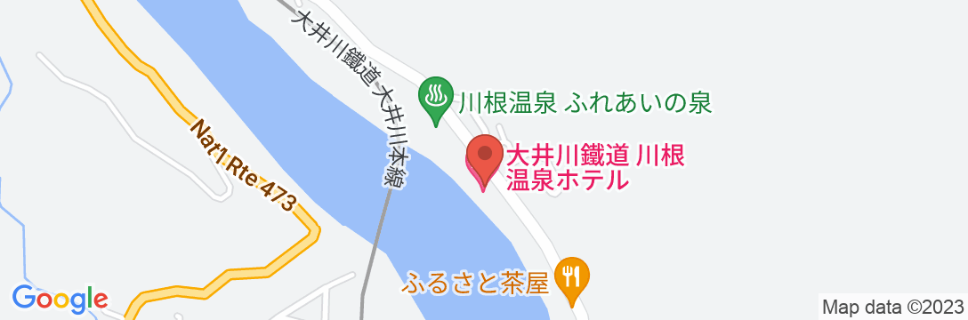 大井川鐵道 川根温泉ホテルの地図