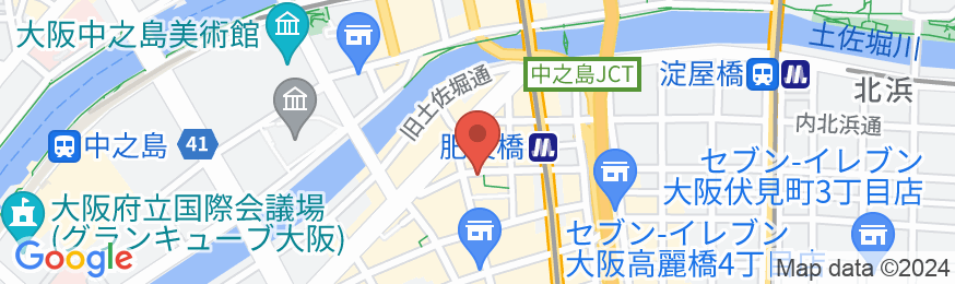 ホテルメルディア大阪肥後橋の地図