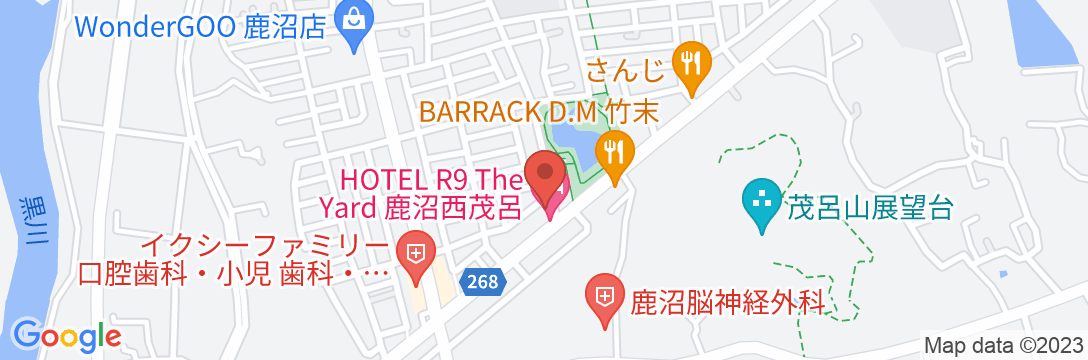 HOTEL R9 The Yard 鹿沼西茂呂の地図
