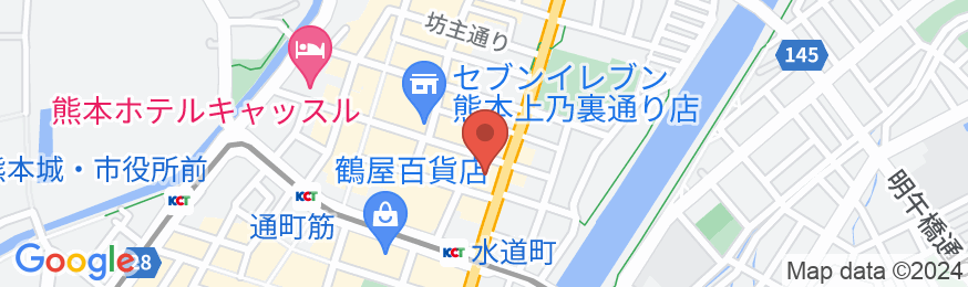 ホテルウィングインターナショナルセレクト熊本の地図