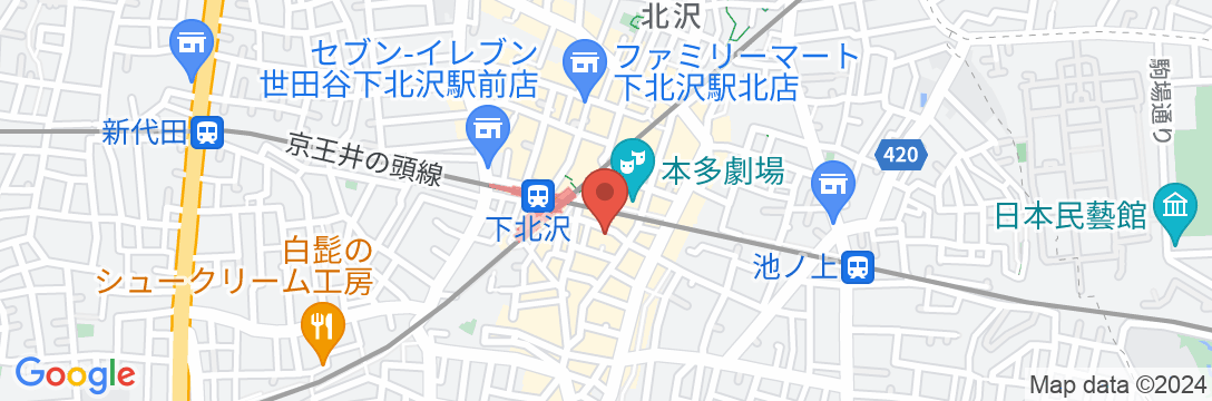 The Wardrobe Hostel FOREST Shibuya Shimokitazawaの地図