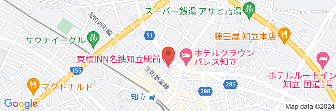東横INN名鉄知立駅前の地図