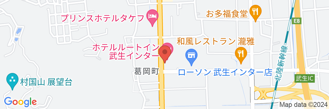 ホテルルートイン武生インターの地図