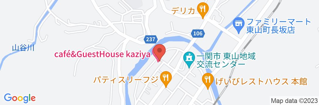cafe&GuestHouse kaziyaの地図