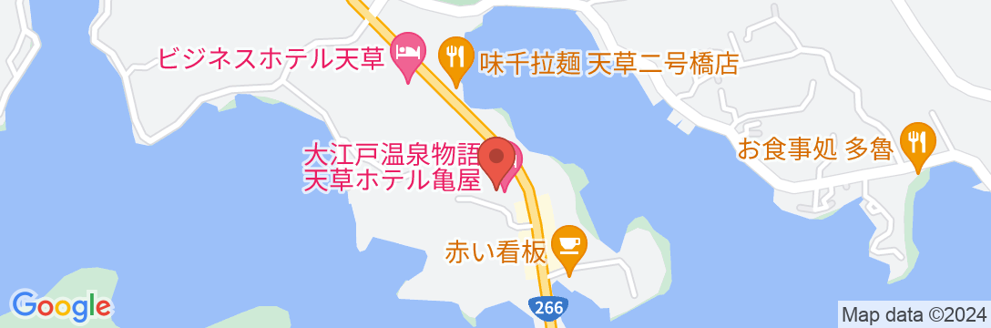 大江戸温泉物語 天草ホテル亀屋の地図
