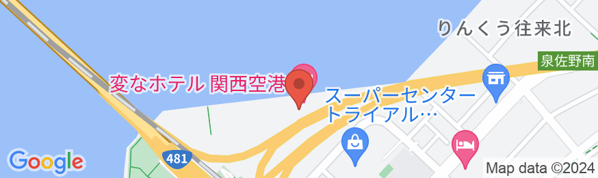変なホテル 関西空港の地図
