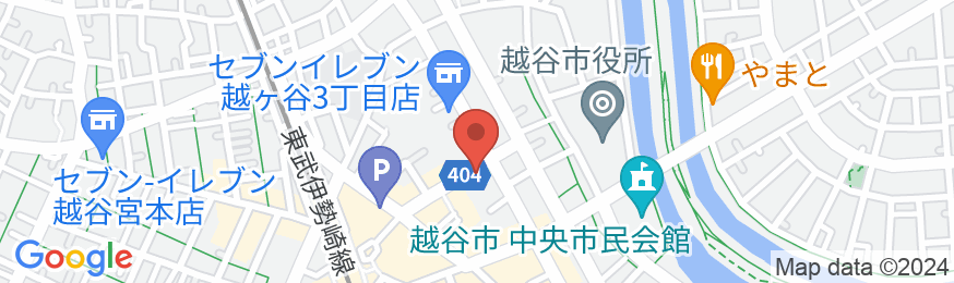 ビジネスホテル岡本 越谷店の地図