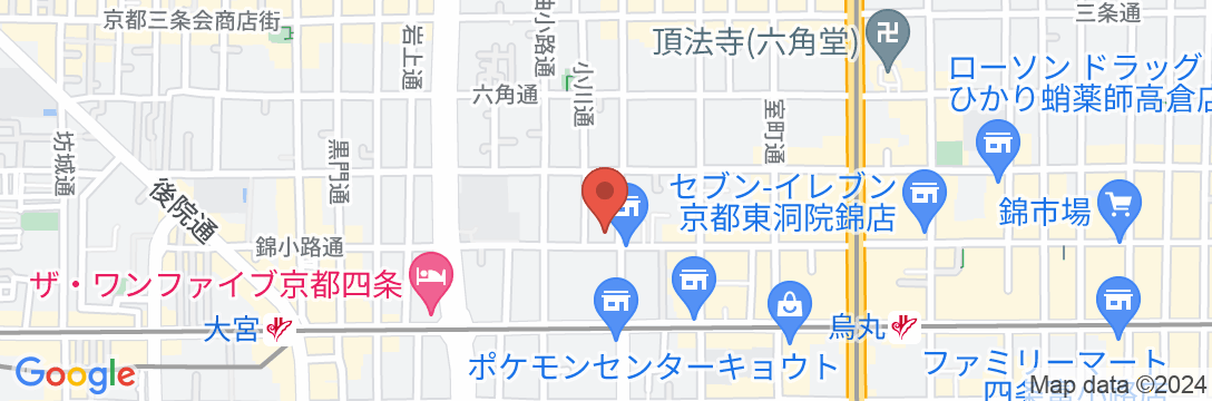 静鉄ホテルプレジオ京都四条の地図