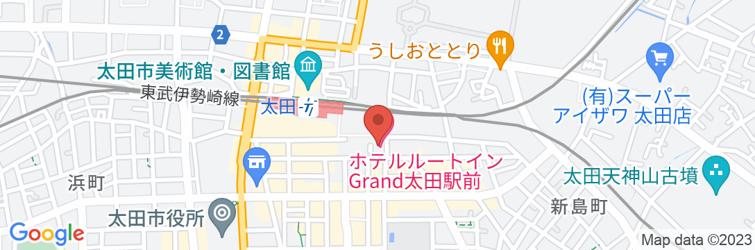 ホテルルートインGrand太田駅前の地図