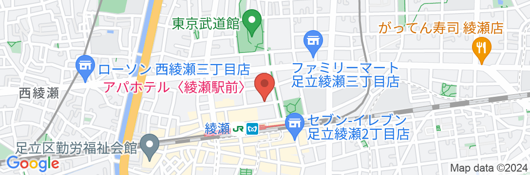 アパホテル〈綾瀬駅前〉の地図