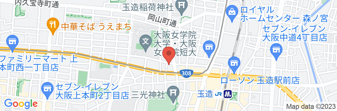タイラーズ・バケーションヴィラ 大阪城/民泊【Vacation STAY提供】の地図