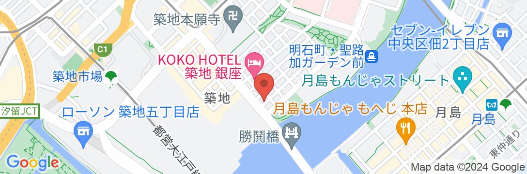 レジデンストーキョー築地/民泊【Vacation STAY提供】の地図