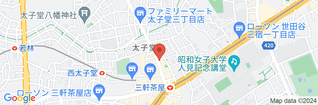 the b 三軒茶屋(ザビー さんげんぢゃや)の地図
